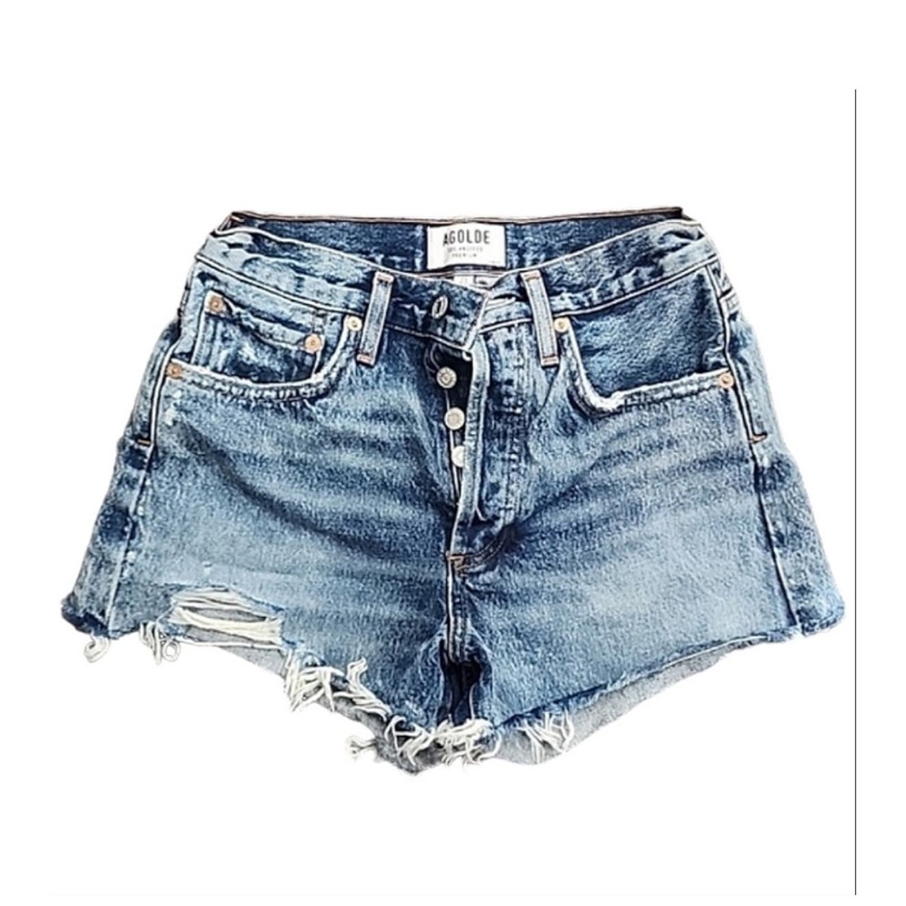 EUC - AGOLDE Ripped Jean Shorts - 26